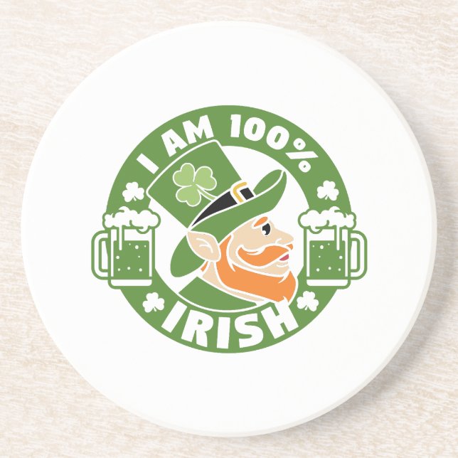 I'm 100% Irish Coaster (Front)