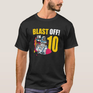 I'm 10 Astronaut Planet Spaceship Happy Birthday T-Shirt