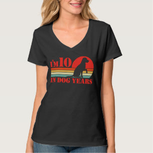 I'm 10 In Dog Years 70th Birthday Vintage 70 Year T-Shirt
