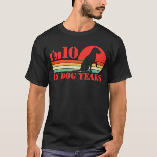 I'm 10 In Dog Years 70th Birthday Vintage  70 Year T-Shirt