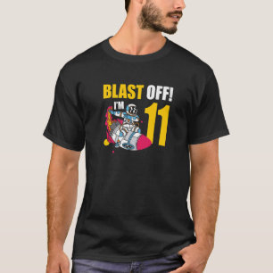 I'm 11 Astronaut Planet Spaceship Happy Birthday T-Shirt
