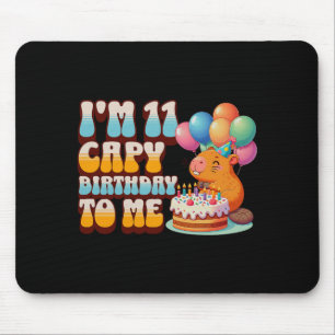 I'm 11 Capy Birthday To Me 11th Capybara Bday Part Mouse Mat