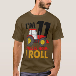 I'm 11 This Is How I Roll Truck Birthday Funny Wom T-Shirt