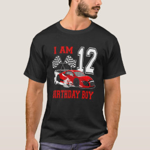 I'm 12 Birthday Boy Race Car 12 Year Old 12th Bday T-Shirt