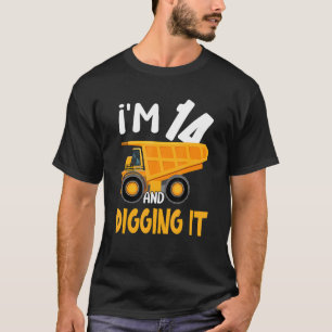 I'm 14 And Digging It Construction Excavator 14th  T-Shirt