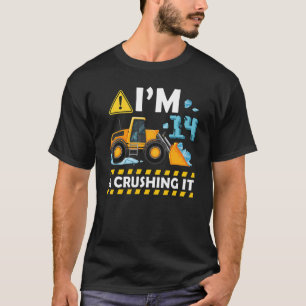 I'm 14 And Digging It Construction Excavator 14th  T-Shirt
