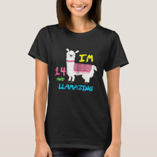 Im 14 and Llamazing Llamas Birthday Idea T-Shirt