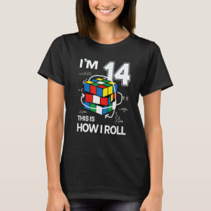 I'm 14 This Is How I Roll Speed Cubing Birthday T-Shirt
