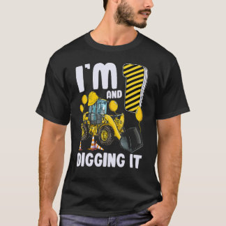 I'm 1 And Digging It 1 Years Boys 1st Birthday Exc T-Shirt