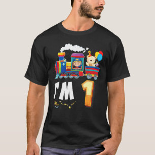 I'm 1 Year Old Train 1st Birthday Awesome Happy Tr T-Shirt