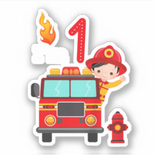 I'm 1st Birthday Boy Fire Engine Truck Toddler Fir