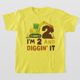 I'm 2 and Diggin' It Birthday Party Graphic T-Shirt
