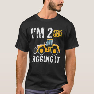 I'm 2 And Digging It 2nd Birthday Childrens Dig Ce T-Shirt