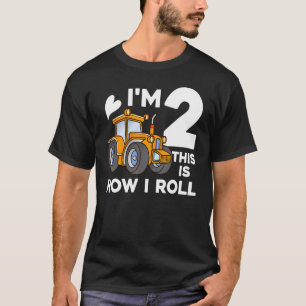 I'm 2 Farm Barnyard Tractor 2nd Birthday Party T-Shirt