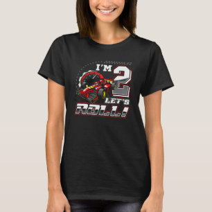 I'm 2 Years Old Racing Car Toddler 2nd Birthday Ra T-Shirt