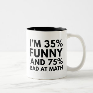 I'm 35 Percent Funny Two-Tone Coffee Mug