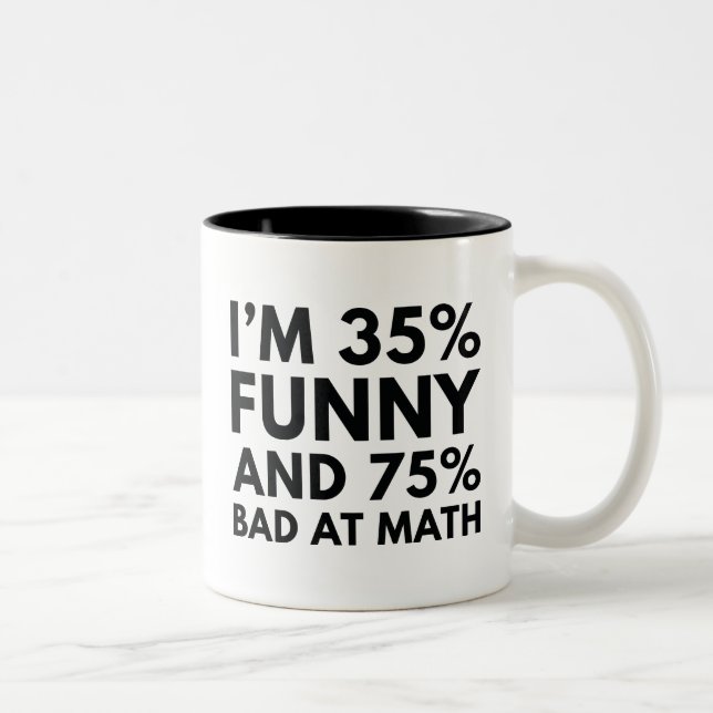 I'm 35 Percent Funny Two-Tone Coffee Mug (Right)
