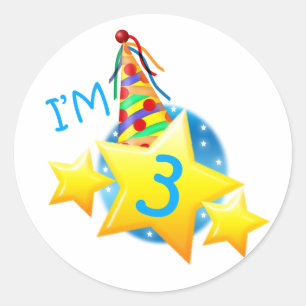 I'm 3 classic round sticker