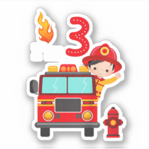 I'm 3rd Birthday Boy Fire Engine Truck Toddler Fir