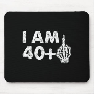I'm 41 Years Old Fun Skeleton Middle Finger 41st B Mouse Mat