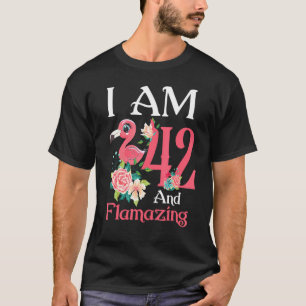 Im 42 And Flamazing Flamingo 42th Birthday Women B T-Shirt