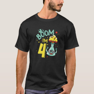 I'm 4 Science Future Scientist Happy Birthday T-Shirt