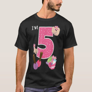 Im 5 Spa Party Birthday Girl Nail Polish Makeup Bi T-Shirt