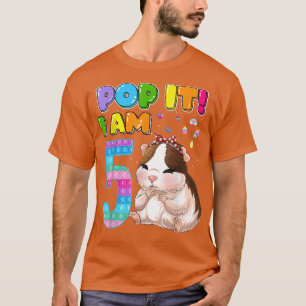 I'm 5 Years Old 5th Birthday Guinea Pig Girls Pop T-Shirt