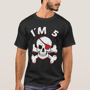 I'm 5 Years Old Birthday Celebrant 5Th Bday Pirate T-Shirt
