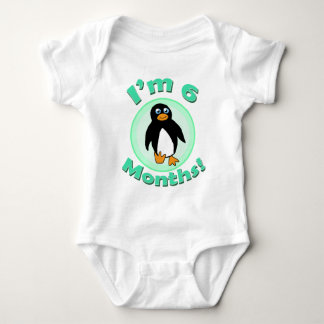 I'm 6 Months penguin baby clothes Bodysuit