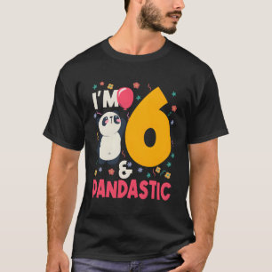 I'M 6 Pandastic Panda Py Celebration 6Th T-Shirt