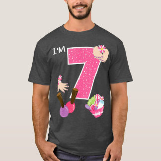 Im 7 Spa Party Birthday Girl Nail Polish Makeup T-Shirt