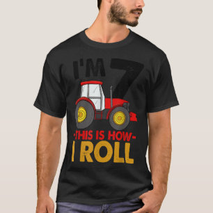 I'm 7 This Is How I Roll Truck Birthday Funny Wome T-Shirt