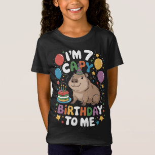 I'm 7 Year Old Capy Birthday To Me 7th Birthday Ca T-Shirt