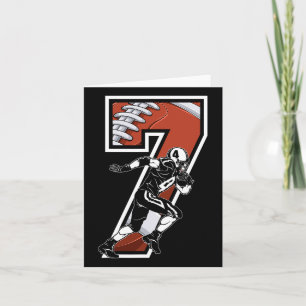 I'm 7 Years Old Football Player 7th Birthday Boys  Card