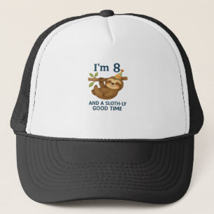 I'm 8 and a Sloth-ly Good Time Classic T-Shirt Trucker Hat