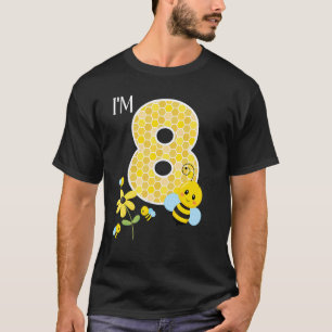 I'm 8 Birthday Boy Bee Hive Party Matching 8th Bir T-Shirt