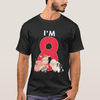 I'M 8 Farmer Animals T-Shirt