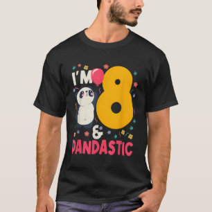 I'M 8 Pandastic Panda Py Celebration 8Th T-Shirt