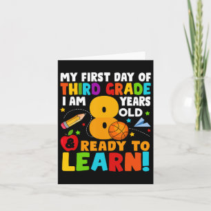 I'm 8 Ready To Learn My Ck To School Third 3rd Gra Card