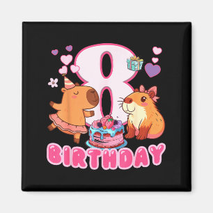 Im 8 Year Old Capy Birthday To Me 8th Birthday Cap Magnet