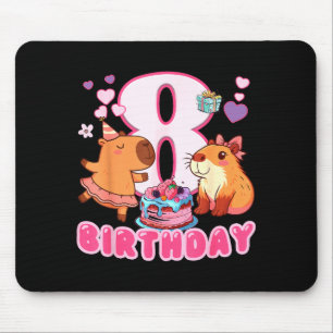 Im 8 Year Old Capy Birthday To Me 8th Birthday Cap Mouse Mat