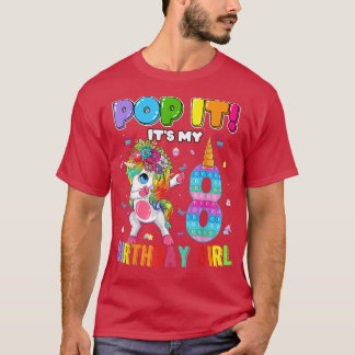 I'm 8 Years Old 8th Birthday Unicorn Dabbing Girls T-Shirt