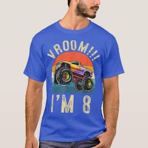 I'm 8 Years Old Vroom 8th Birthday Party Truck Car T-Shirt