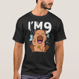 I'm 9 bday Capybara 9th Birthday Capybara Premium T-Shirt