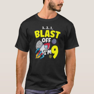 I'm 9 Science Future Scientist Happy Birthday Pre T-Shirt