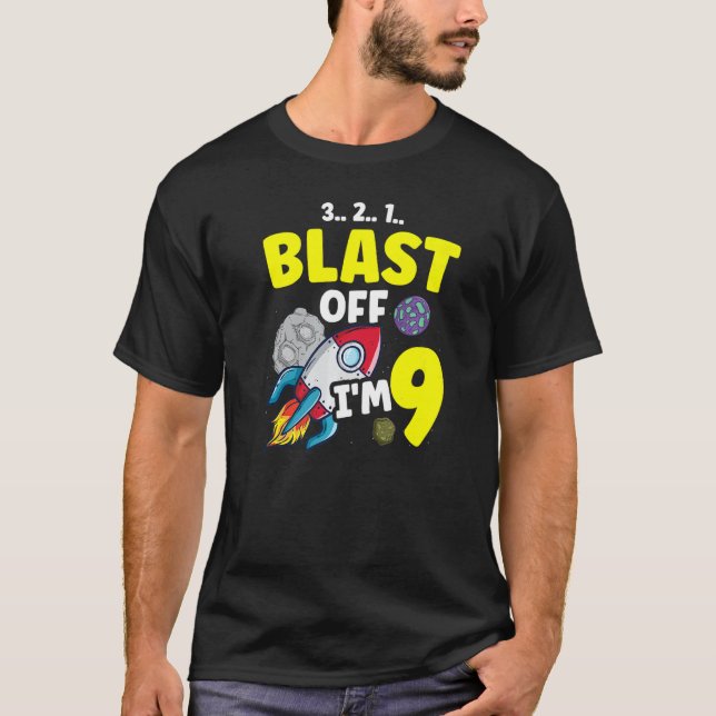 I'm 9 Science  Future Scientist Happy Birthday Pre T-Shirt (Front)