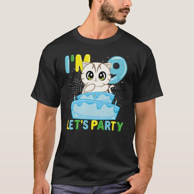 I'm 9 Year Old 9th Birthday Boy American Shorthair T-Shirt (Front)