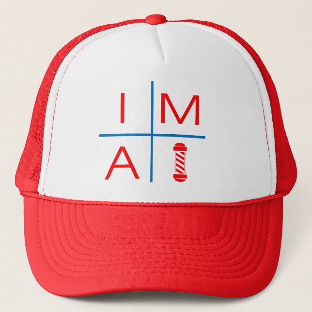 IM A BARBER TRUCKER HAT (Front)