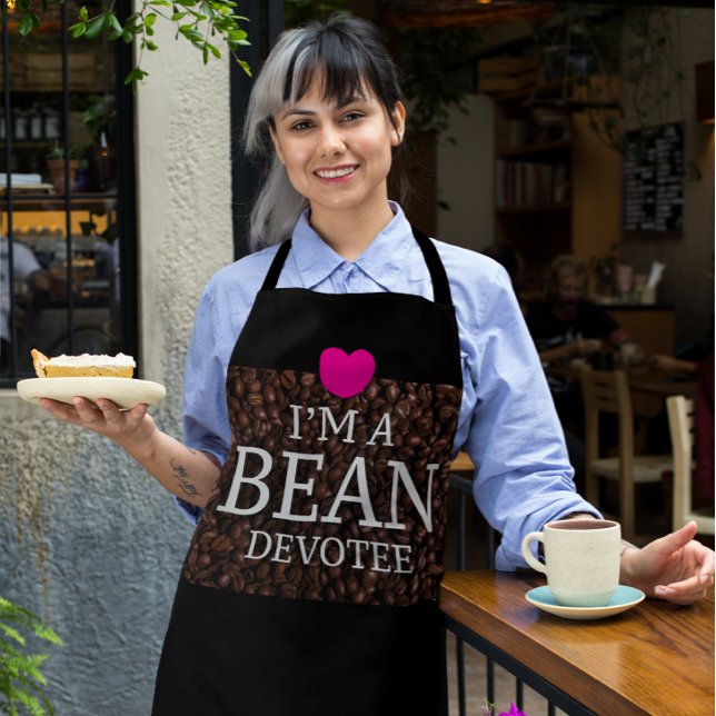 I'm A Bean Devotee, Coffee Print Apron (Creator Uploaded)